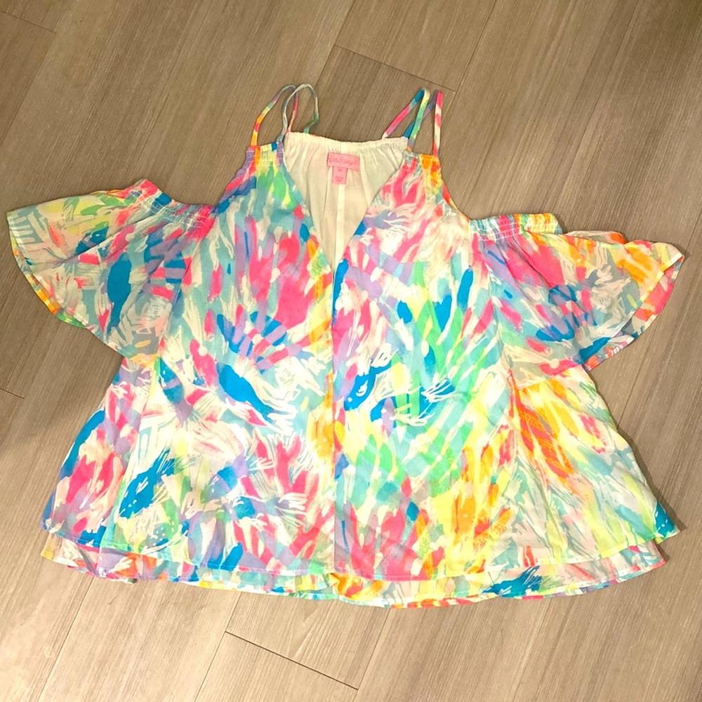 Lilly Pulitzer Off Shoulder Blouse Womens XS